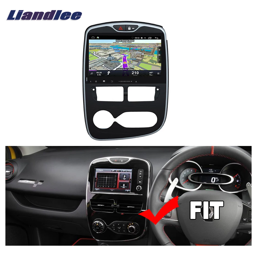 Best Liandlee 10.2" HD touch For Renault Clio 2012~2016 MANUAL AC Car Android Radio Player GPS Navi Nav Maps Media OBD Camera no DVD 2