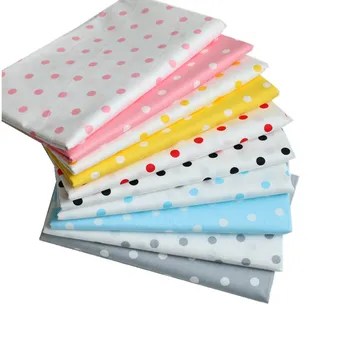 Cotton Twill Patchwork Fabric Cloth 1cm Dot Print Cotton for Sewing Baby Child Bed Sheets Quilt Cover Pillow Cloth Fabrics Tissu