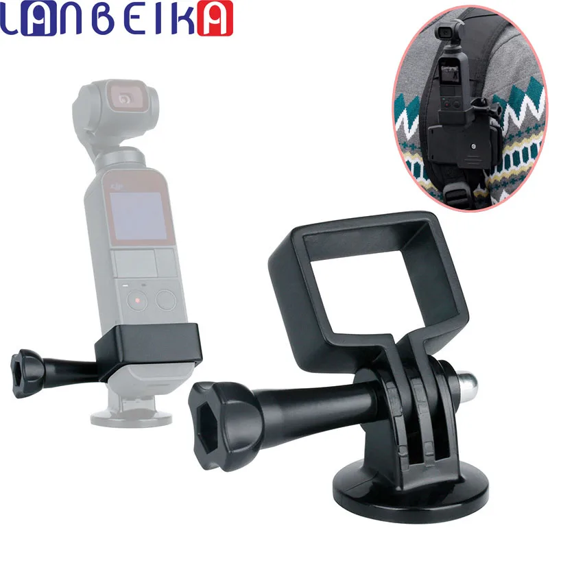 

LANBEIKA Osmo Pocket Holder Mount Fixed Stand Clamp Bracket Adapter w Mini Tripod with GoPro Adapter for DJI OSMO POCKET Gimbal
