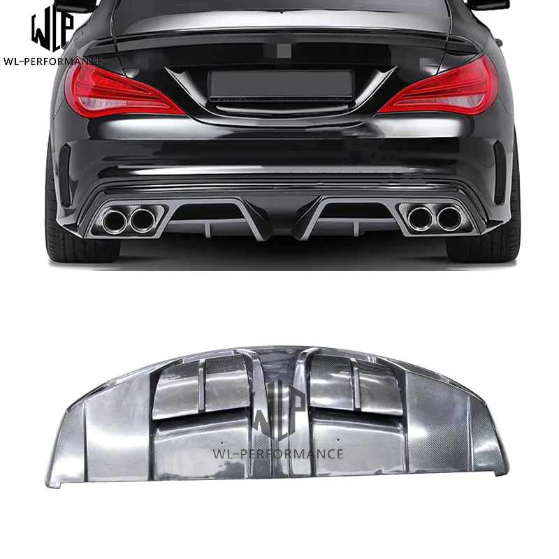 CLA карбоновый задний бампер для губ диффузный спойлер кузова Mercedes Benz W117 13-15