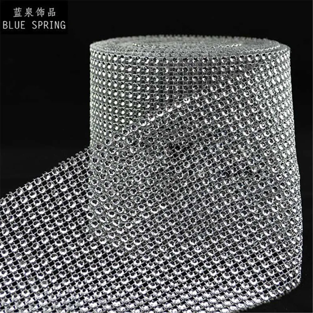 Promotion 12cm Width 91.5cm Bling Diamond mesh Roll event unicorn party birthday Wedding DIY Decorations Wrap Crystal Ribbon