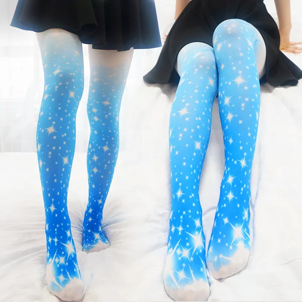

Japanese printing socks female lolita pantyhose velvet 120D slim sweet fashion cute leggings