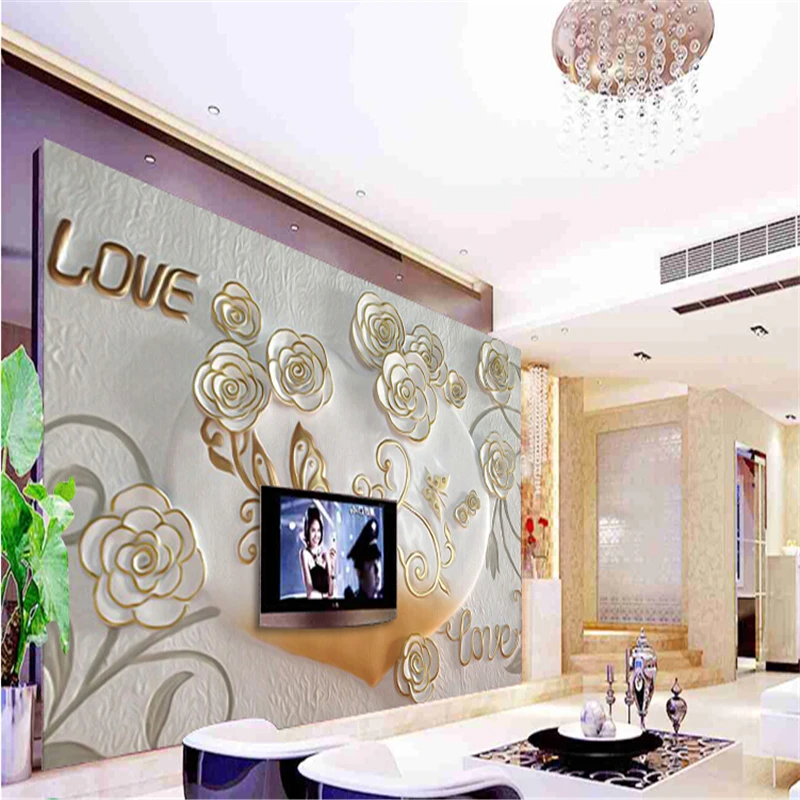 Custom 3d photo wallpaper European romantic bedroom video wall backdrop wallpaper embossed 3d wallpaper for walls contact paper