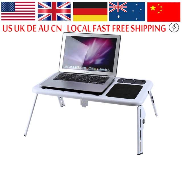 Portable Laptop Lap Desk Foldable Table E Bed With Usb Cooling Portable Laptop Lap Desk Foldable Table E Bed With Usb Cooling Fans Stand Tv