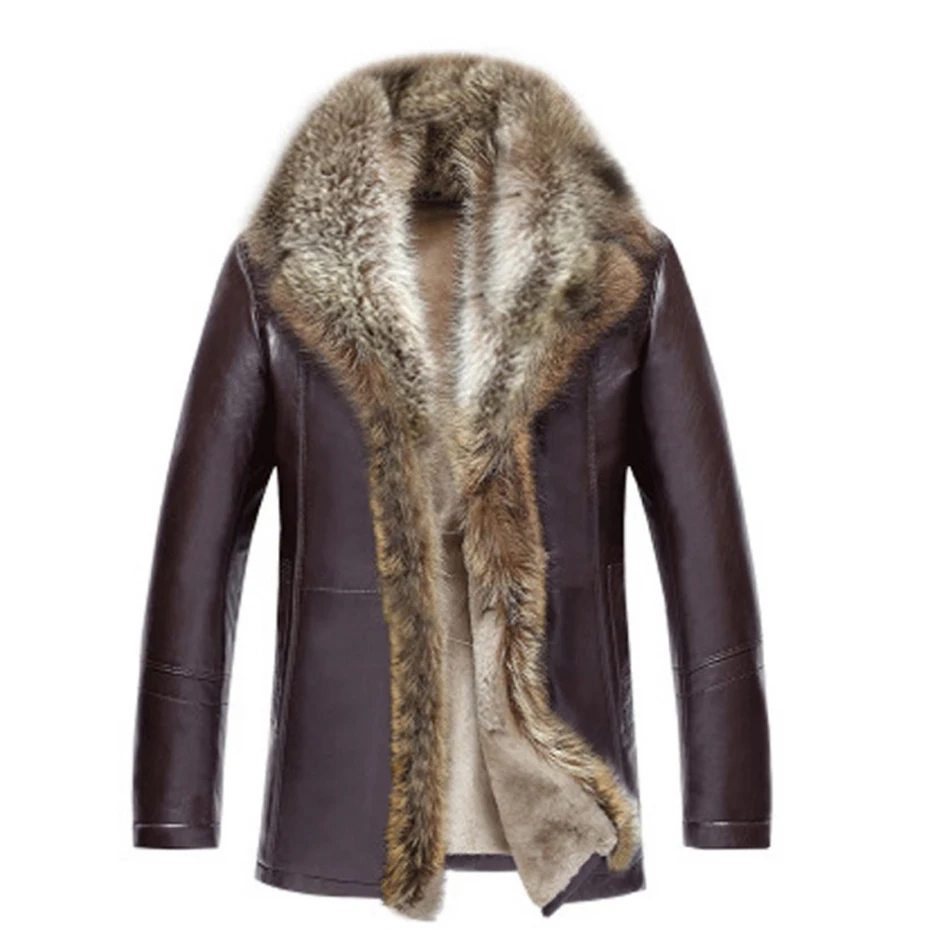 Holyrising, мужские Куртки из искусственной кожи, зимнее утепленное пальто с мехом животных, jaqueta de couro chaqueta cuero hombre 5XL, размеры 18293-5