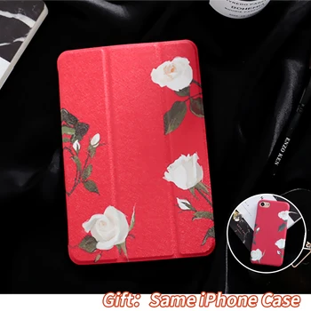 

Rose Magnetic PU Leather Folding Case For iPad Pro 9.7" 10.5 12.9 Air Air2 Mini 1 2 3 4 Tablet cover for New iPad 9.7 2017 2018