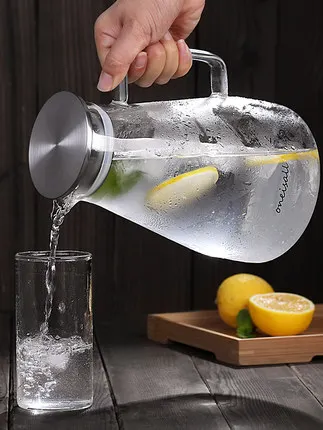 

Heat resistant glass Cold kettle water cup home water pot thickened explosion-proof teapot large capacity boiling water bottle