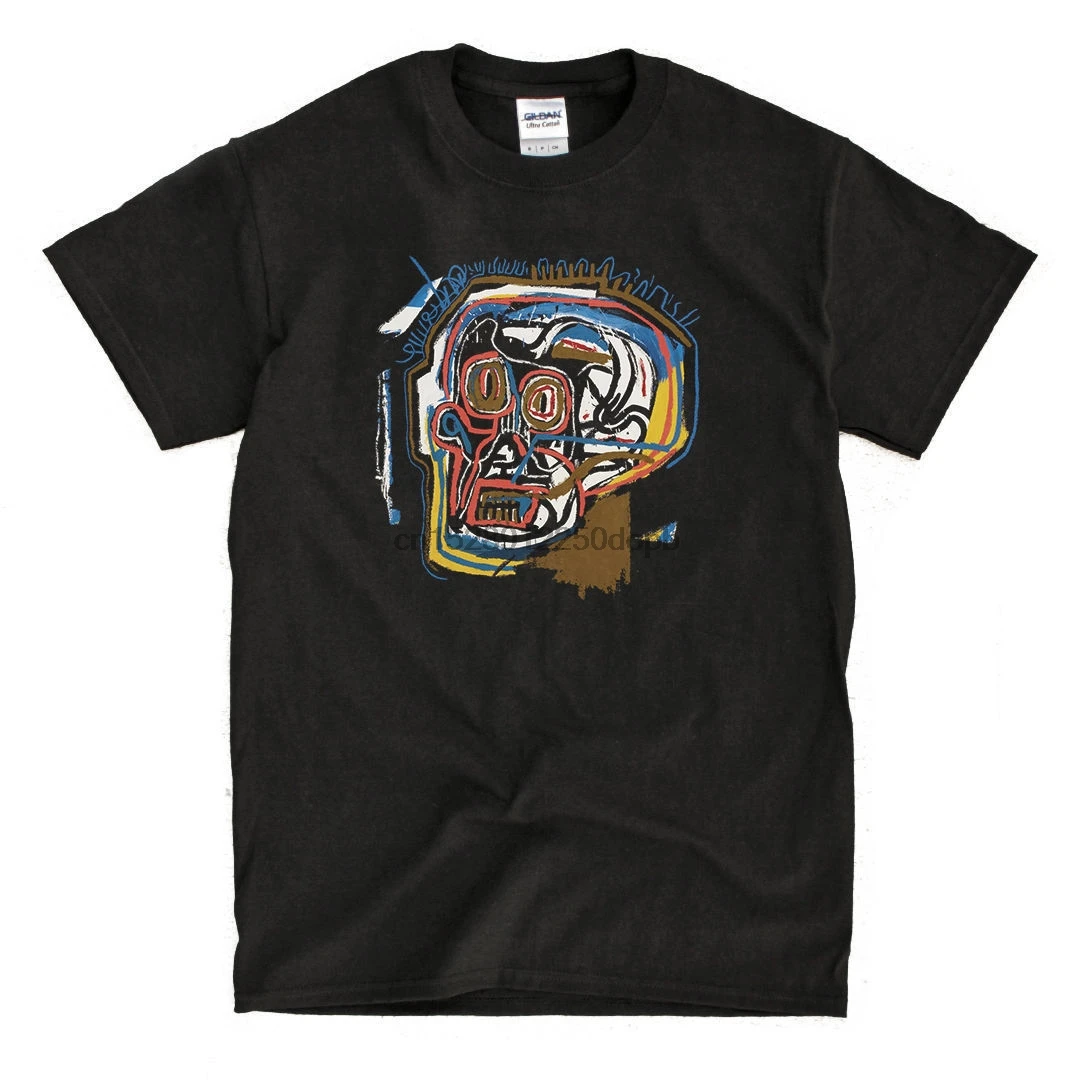 

Jean Basquiat Skull Painting Logo Men T Shirt Size S 2Xl Cool Casual Pride T Shirt Men Unisex New Fashion Tshirt Loose Size