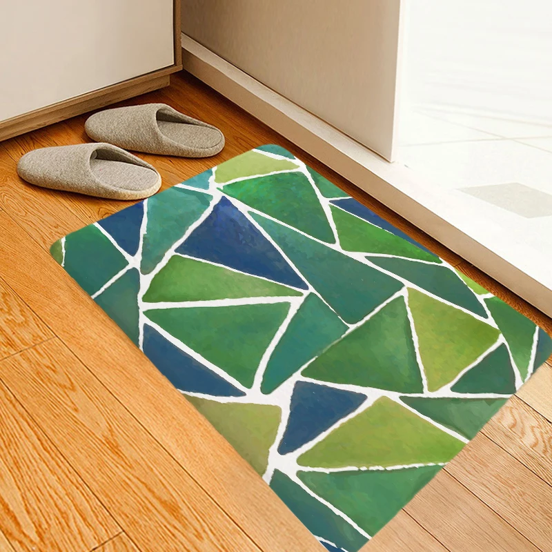 Ковер коврик смешные для кухонной и входной двери коврик анти-скользящие по полу ковер Ванная комната зона прихожей 50x80 см тропический лист дизайн