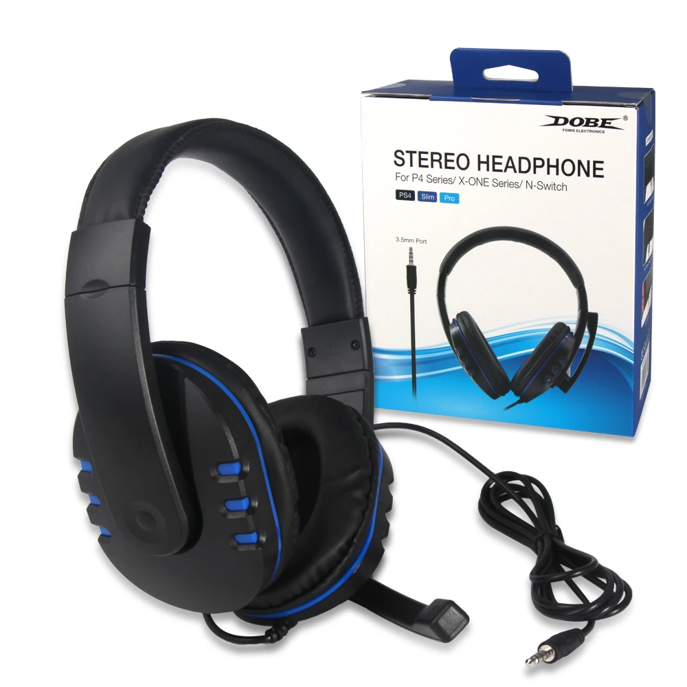 Stereo Wired Headphones Earphones Universal Ps4 Gaming Headset With  Microphone For Sony Ps4/xbox One / Nintendo Switch /pc - Accessories -  AliExpress