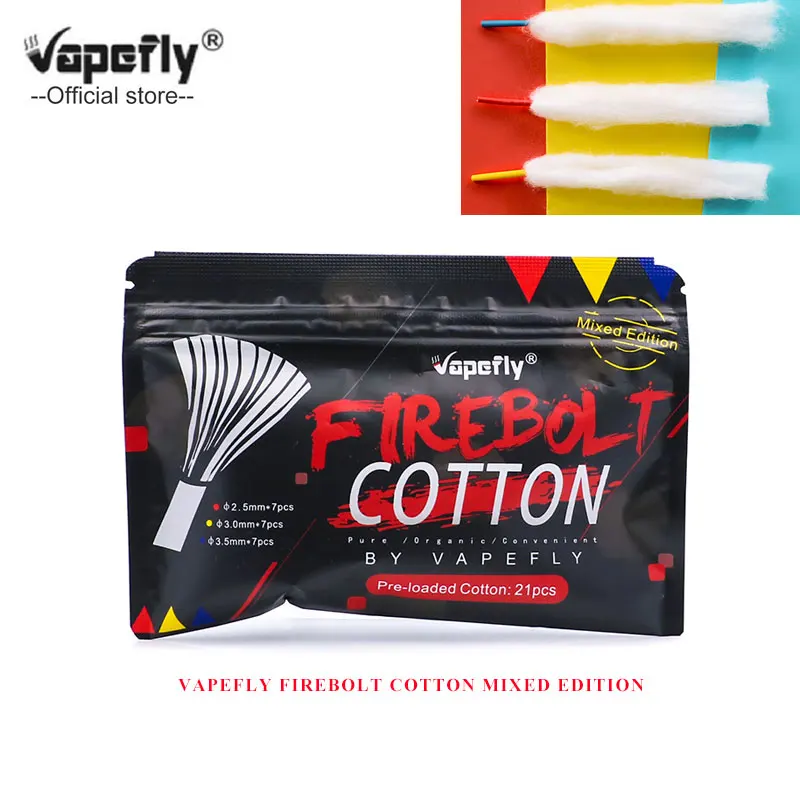 Vape accessories Original Vapefly Firebolt Mixed Edition Cotton for DIY Atomizer Eletronic Cigarettes organic Vape Cotton Wick