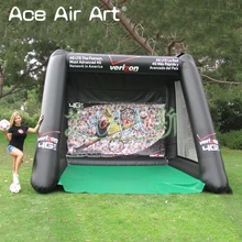 4 м W популярное надуваемое футбольное отстрел стойки ворот, pup футбол шаг цель интерактивная игра для Италии