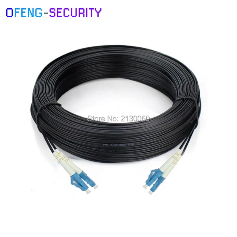 Лучшая цена 150 м Открытый LC UPC дуплексный FTTH Drop патч-кабель LC Duplex G657A волоконно-оптический патч-корд FTTH Оптическое волокно гибкий кабель