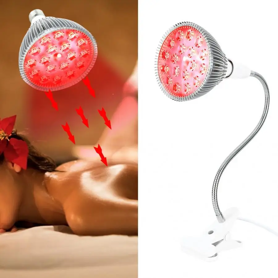 

Red LED Therapy Light Professional Red LED Therapy Lamp Pain Relief Skin Care Light Instrument US Plug Massage Relaxation