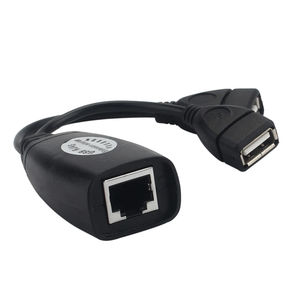 RJ45 сетевой кабель-удлинитель USB адаптер до 50 м длина + RJ45 до 2-Порты и разъёмы USB концентратор