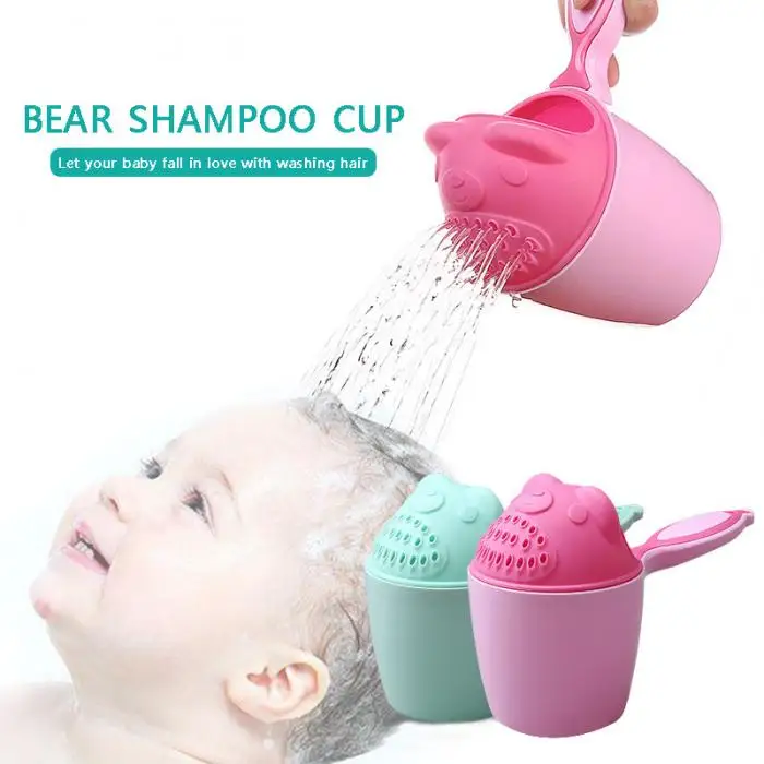 Мультяшная Детская ванна шампунь чашка Дети Купание Bailer Baby Shower ложки для мытья волос чашка BM88