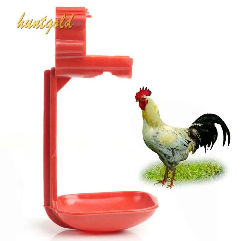 1Pc Home Chicken Feeding Watering Supply Push Nipple And Drip Cup