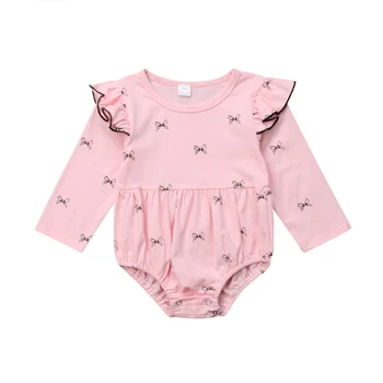 

Brand New Toddler Newborn Baby Girl Fly Sleeve Bodysuit Jumpsuit Playsuit Autumn Outfits Clothes