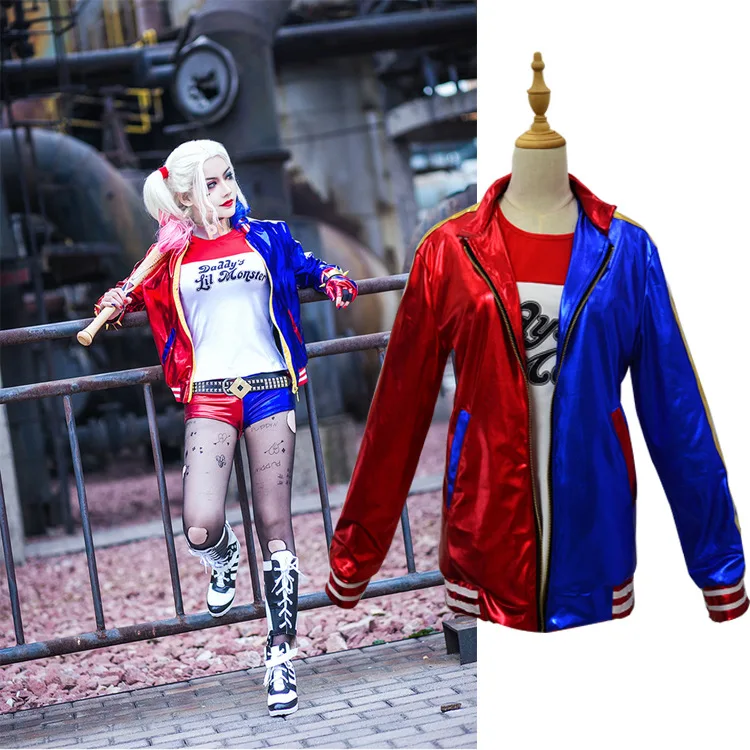Cosplay&ware Harley Quinn Cosplay Costumesjoker And Squad Costume Halloween Costumes Women Jacket Shorts Set -Outlet Maid Outfit Store HTB1ndIraLfsK1RjSszbq6AqBXXaK.jpg