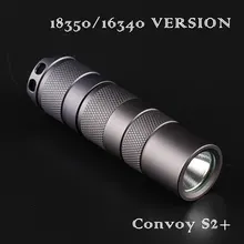 18350/16340 версия конвой S2+ серый Cree XML2 U2-1A EDC светодиодный вспышка светильник, фонарь, lanterncamping светильник, лампа, для велосипеда