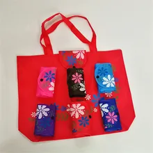 10 шт./партия 38*60 см Цветочные складные многоразовые сумки для покупок горячая EcoTote одноцветная Сумка Удобные сумки для хранения большой емкости