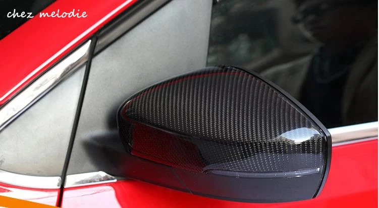 1pair glossy Carbon Fiber font b Car b font outside exterior rearview font b Mirror b