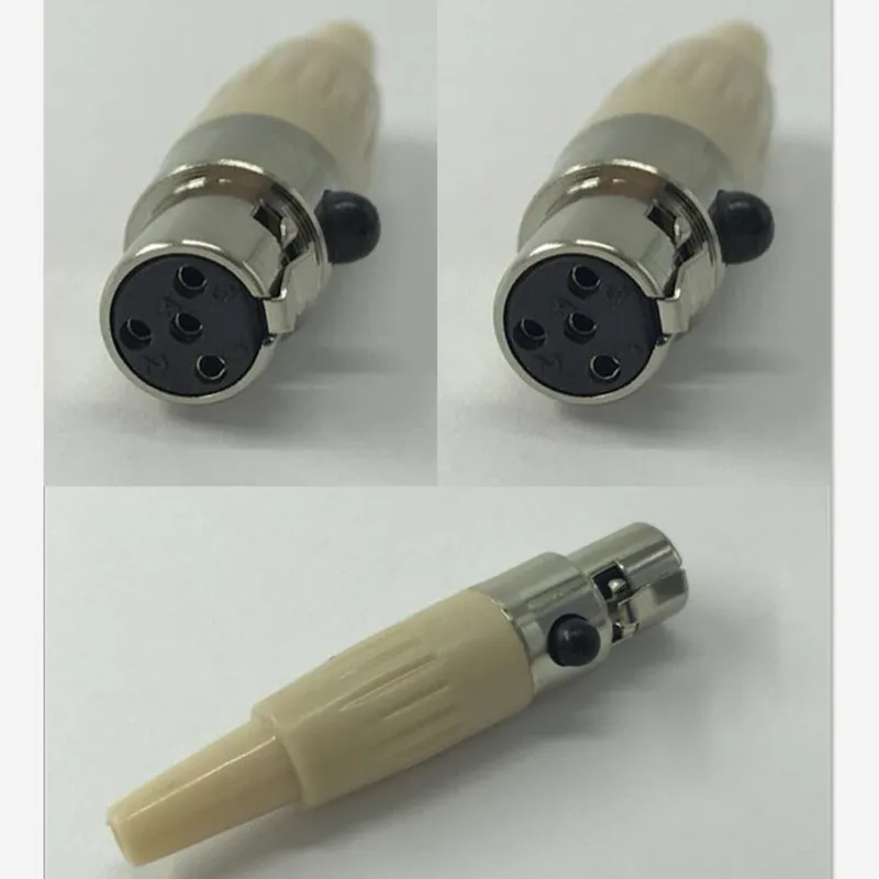 3pcs DIY 4pin Stereo Screw Lock Connector for AKG Microphone Spare Plug