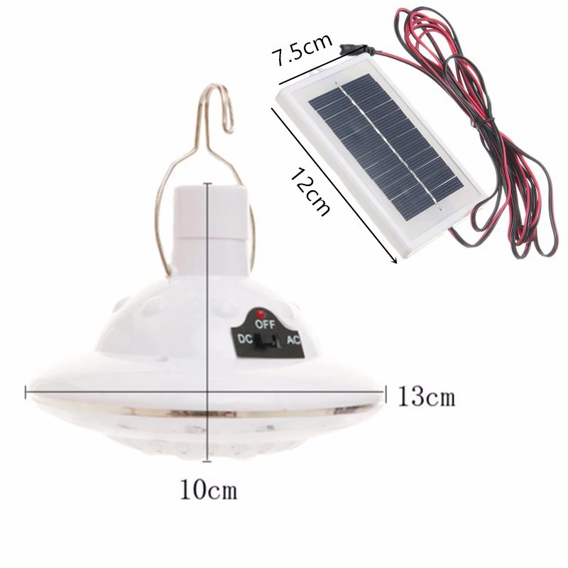 Pure White 22 LED Solar Powered Outdoor Yard Hiking Tent Light Camping Hanging Lamp with 3.7V1W Solar Panel and Remote Control_13