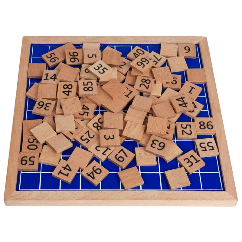  Baby Montessori Education Wooden Toys 1-100 Digit Cognitive Math Toy 99 Multiplication Table 10*10 