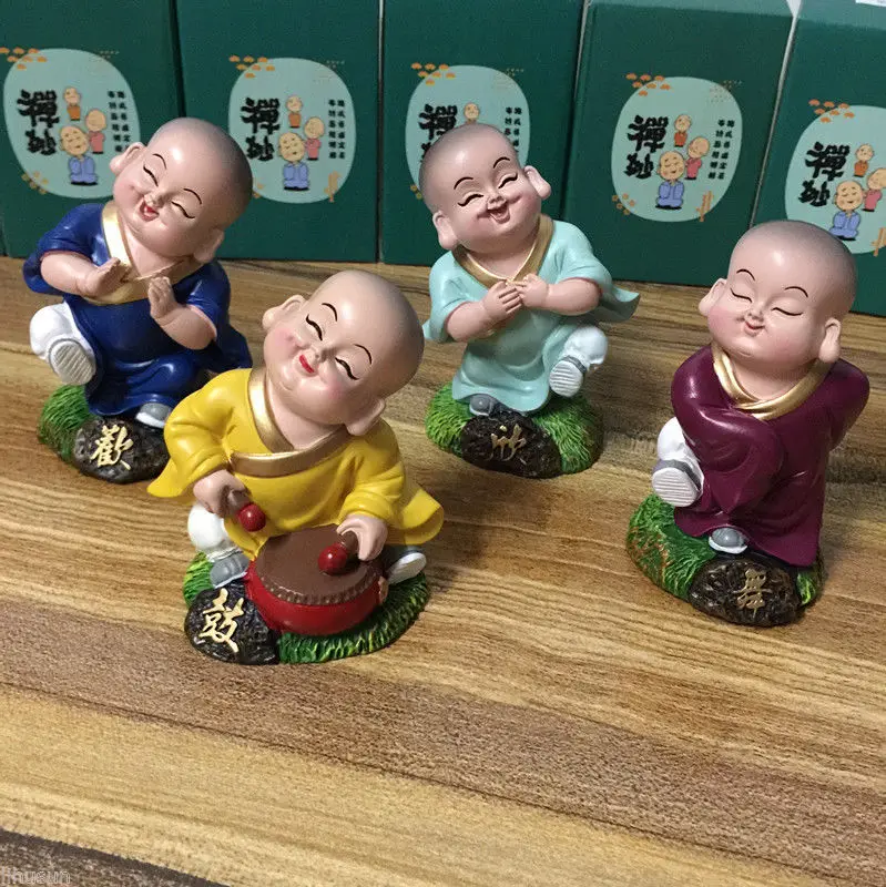 Gros Lots4pcs Chinois Main Miniatures Petit Bebe Moine Resine Mignon Accueil Ornement Aliexpress