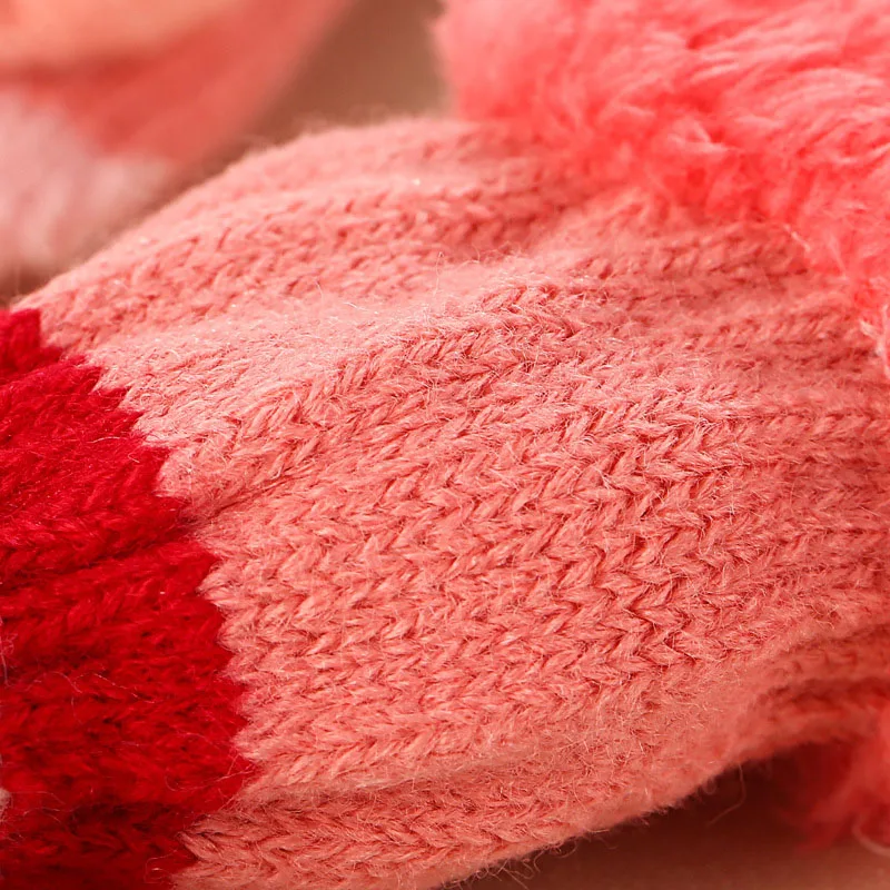  New 0-24 Months Baby Gloves boy Baby girl kids Knitted Gloves Winter Children Warm Rope Mittens Cotton Wool Mittens For Babies (9)