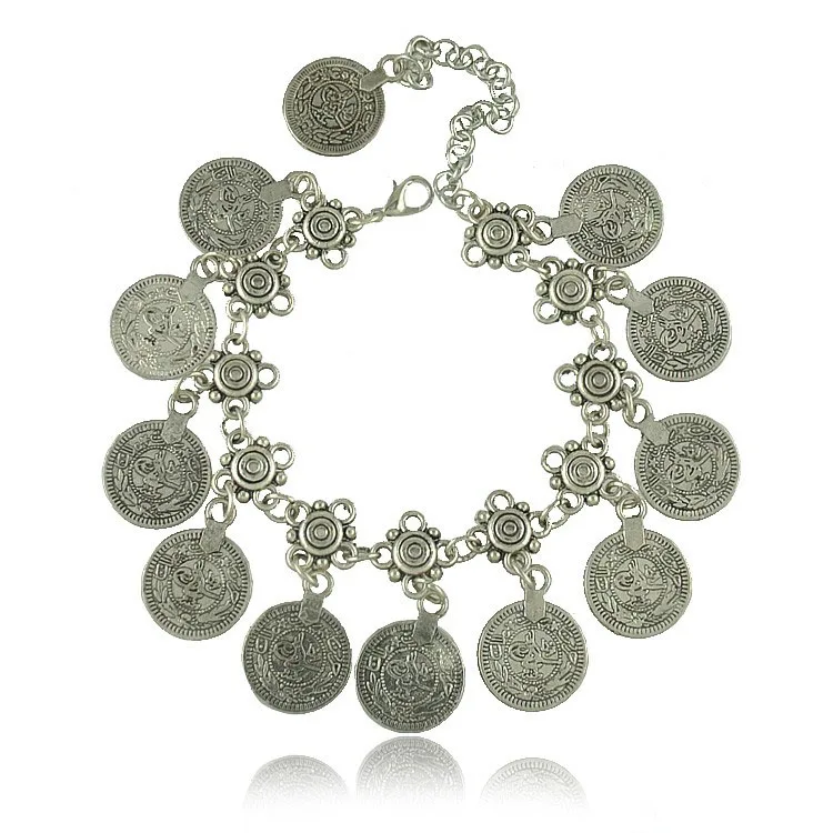 Vintage Barefoot Foot Jewelry Silver Color Ankle Bracelet Coin Shape Anklets for Women pulseras tobilleras mujer Free Shipping Vintage Barefoot Foot Jewelry Silver Color Ankle Bracelet Coin Shape Anklets for Women pulseras tobilleras mujer Free Shipping