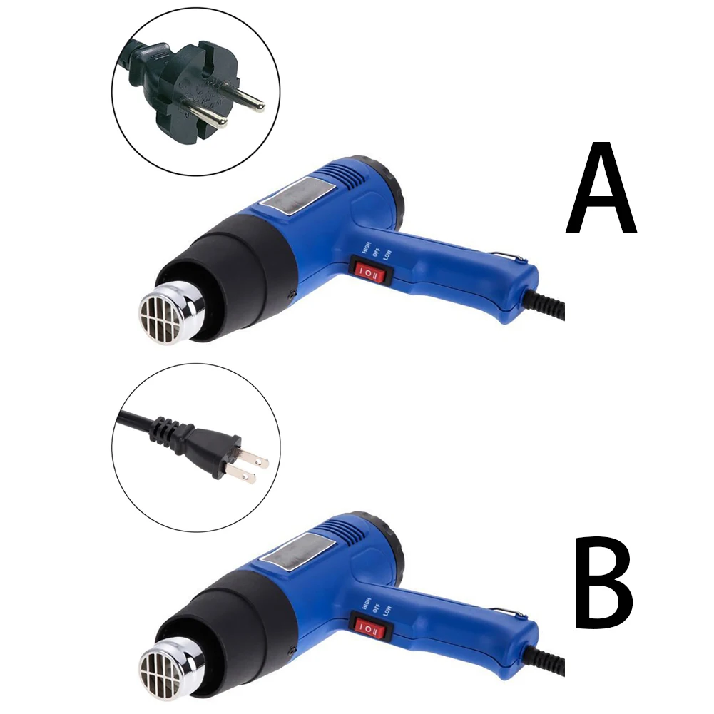 Регулируемый температурный тепловой инструмент температурные тепловые воздуходувки США вилка 1500 Вт двойной 4 насадки электроинструмент