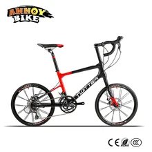 Light 8.6kg 20″ Road Bike 16 speed 42cm Carbon Fiber Frame BMX Bicycle Twitter With Shimano Speed System & Mechanical Disc Brake