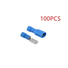 100 шт. синий изолированный Электрический провод кабельный терминал обжимной Ассорти Соединитель с наконечником комплект