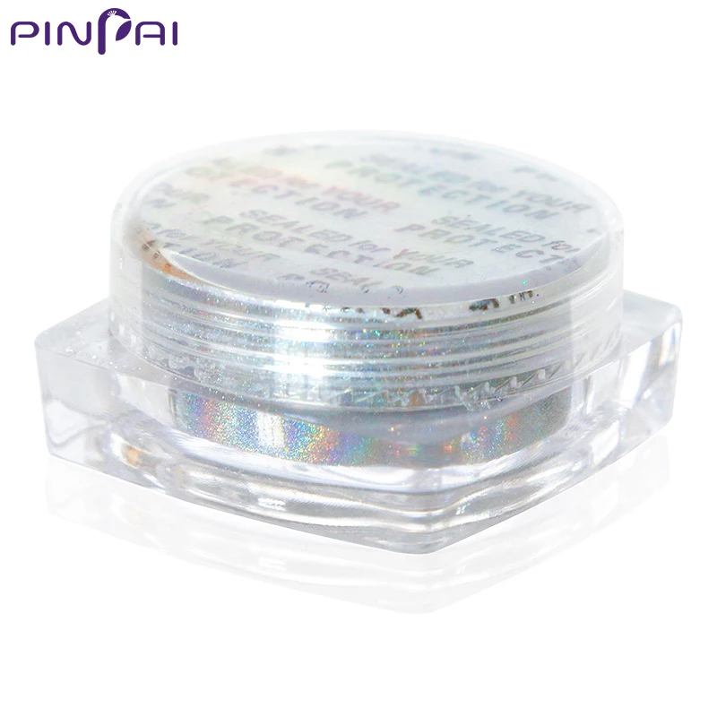 PinPai clavo Pavo Real polvo Arco Iris efecto láser uñas arte pigmento DIY y salón uñas brillo brillante manicura polvo de belleza