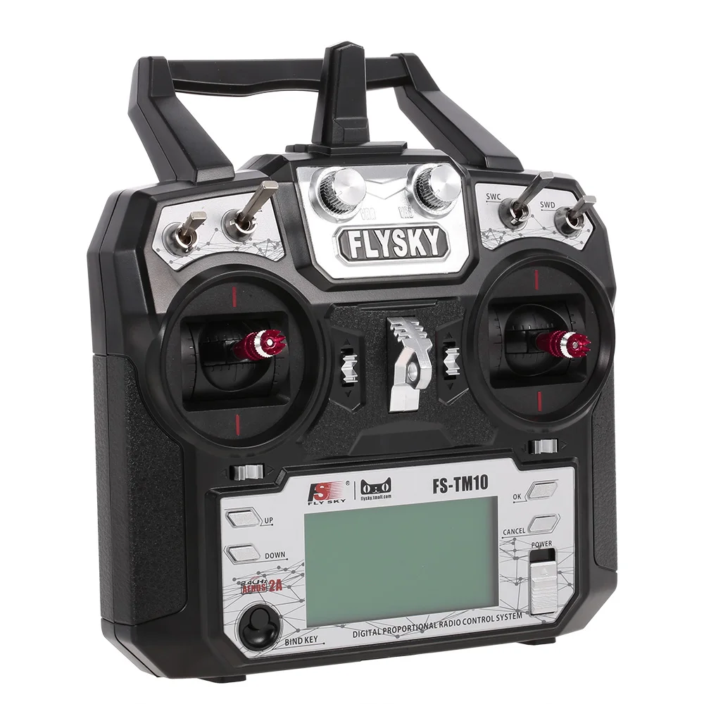 

FLYSKY FS-TM10 10CH 2.4GHz AFHDS 2A Remote Controller Transmitter with iA10B Receiver FS i6X Upgrade for FPV RC Quadcopter