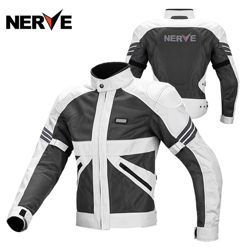 

Summer Mesh Breathable Motorcycle Riding clothing jacket and pant NERVE Men Oxford Motocross Moto Racing suit Safety Reflection
