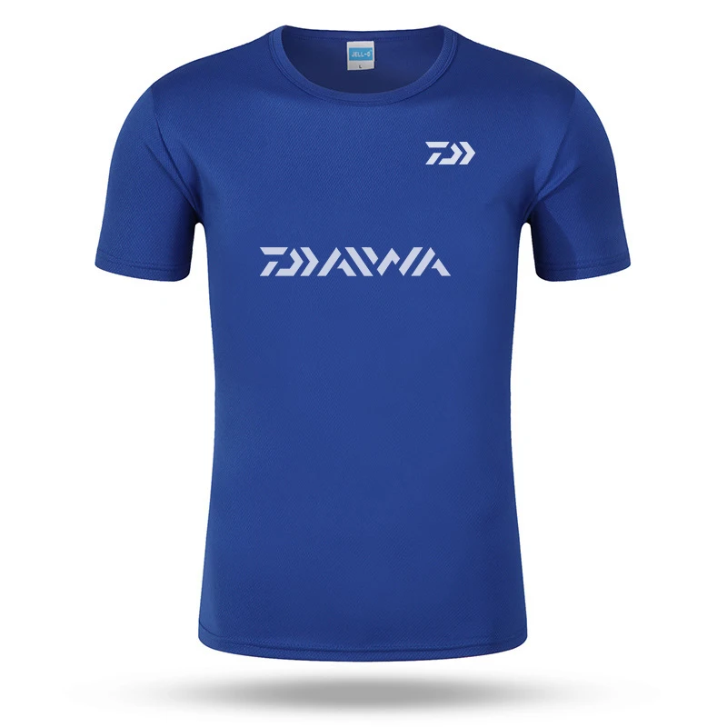 DAIWA одежда S~ 3XL Мужская быстросохнущая одежда для рыбалки футболка ультратонкий короткий рукав солнцезащитный крем анти-УФ дышащая Футболка С рыболовным принтом