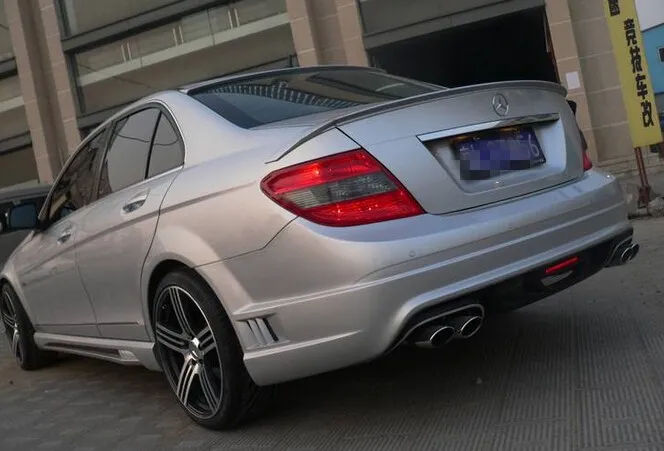 

For Mercedes Benz W204 Spoiler 4-Door Sedan C180 C200 C260 ABS Plastic Tail Wing Unpainted Primer Color for W204 2007-2013