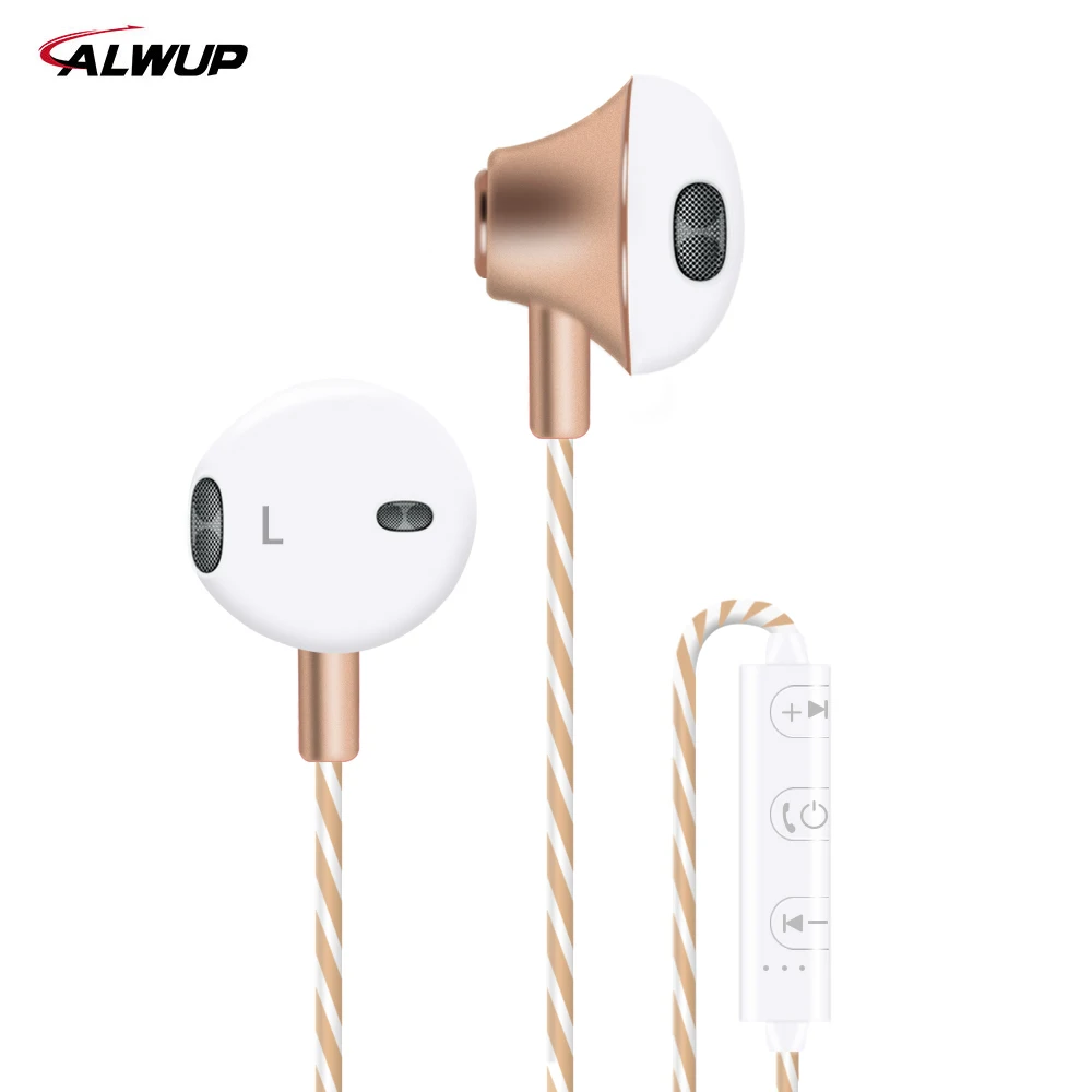 

ALWUP Wireless Headphones With Microphone Magnetic Bluetooth Earphone Stereo Sports Neckband Bluetooth 4.1 Headset Earbuds SM820