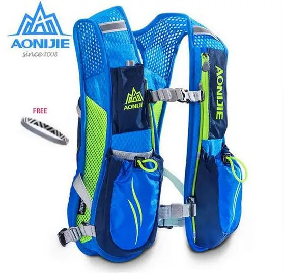 AONIJIE Outdoor Lightweight Sport Bag Trail Running Marathon Riding Hydration Backpack with 2 Optional 250ml Bottles