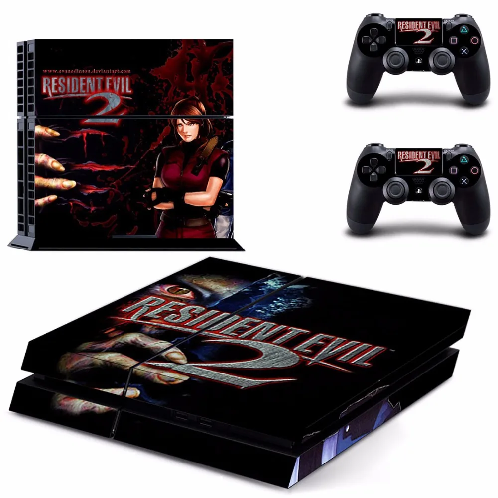 

PS4 Skin Sticker For PlayStation 4 Console and 2 Controllers PS4 Skin Sticker Vinyl Decal - Resident Evil 2 Remake