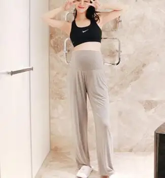 

Maternity clothing Yoga Pants 2020 Spring Summer Cotton Wide-leg Trousers Clothes for Pregnant Women Pregnancy Sweatpants