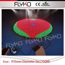 Круглый Круг p3.5cm диско DJ пункт мягкие светодиодный видеоэкран Диаметр 3 м этап booth