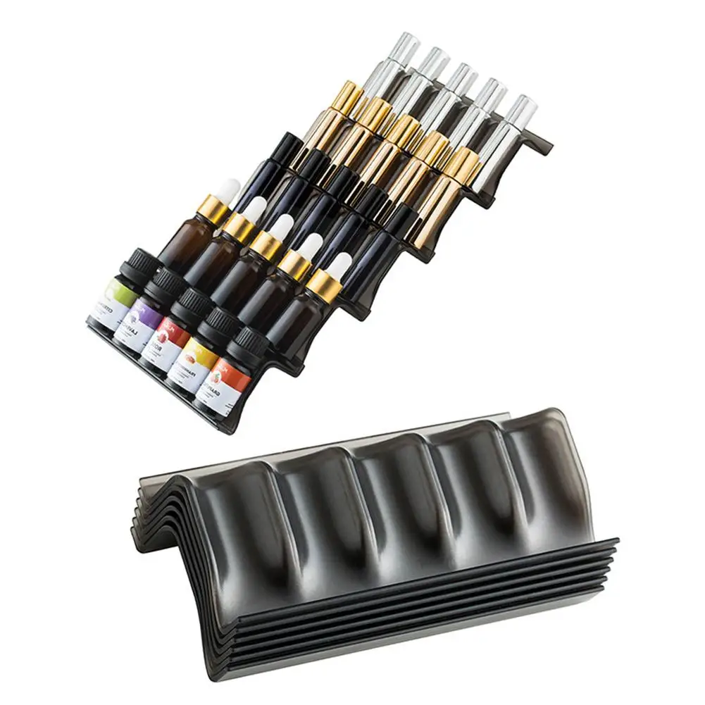 

1/3/5Pcs Solid Color Essential Oil Bottle Display Stand Storage Organizer Rack