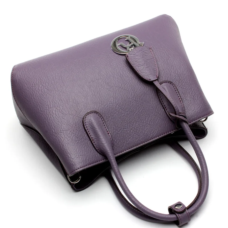 

2018 new leather cowhide shoulder diagonal portable handbag