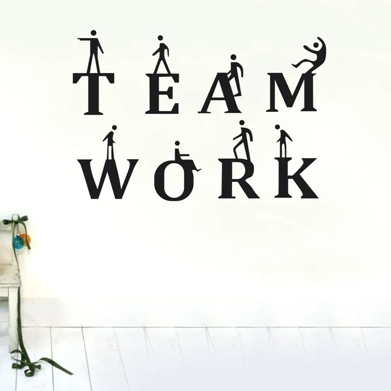 Team Work Office Wall stickers Business Decal Removable Mural Vinyl DIY