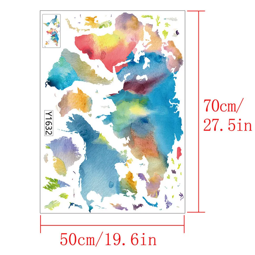 Креативная карта мира настенные наклейки самоклеющиеся наклейки для детей детской гостиной обои украшение дома 0412