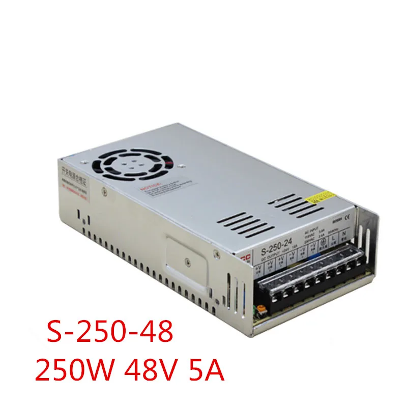 

250 W 48 V 5A Output tunggal Switching power supply untuk cahaya Strip dipimpin AC ke DC